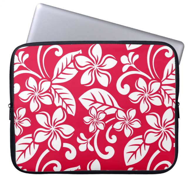 ISLAND PLUMERIA (RED) Electronics Bag (Front)