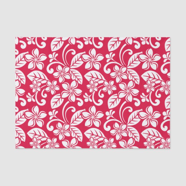 ISLAND PLUMERIA (RED) TISSUE PAPER (Front)