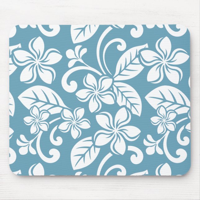 ISLAND PLUMERIA (SLATE BLUE) Mousepad (Front)