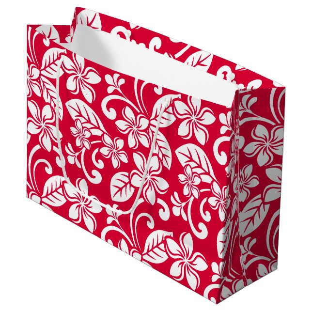 ISLAND PLUMERIA (STRAWBERRY RED) Gift Bag (Front Angled)