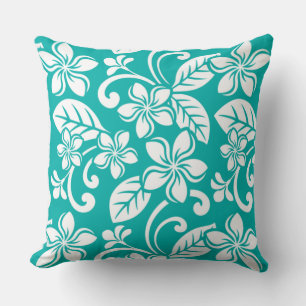 ISLAND PLUMERIA (TURQUOISE) CUSHION