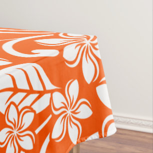 ISLAND PLUMERIA (VERY ORANGE) TABLECLOTH