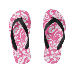 ISLAND PLUMERIA (WATERMELON PINK) KID'S THONGS