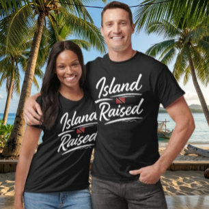 ISLAND RAISED - WHITE TEXT T-Shirt