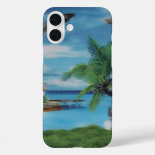 Island Serenity   Tropical Beach Scene Achempong D iPhone 16 Plus Case