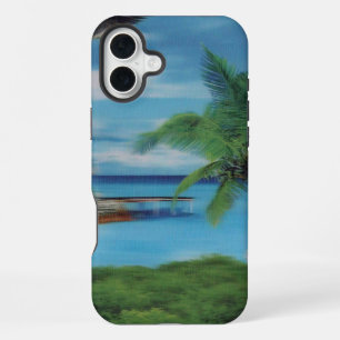 Island Serenity Tropical Beach Scene Achempong D iPhone Case