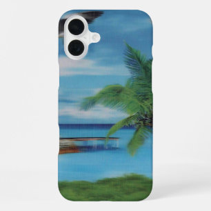 Island Serenity Tropical Beach Scene Achempong D iPhone Case