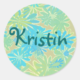 Island Style Floral Personalised Stickers