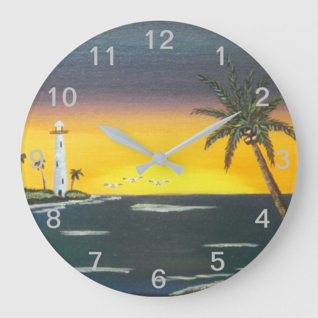Island Sunrise Large Clock (Front)