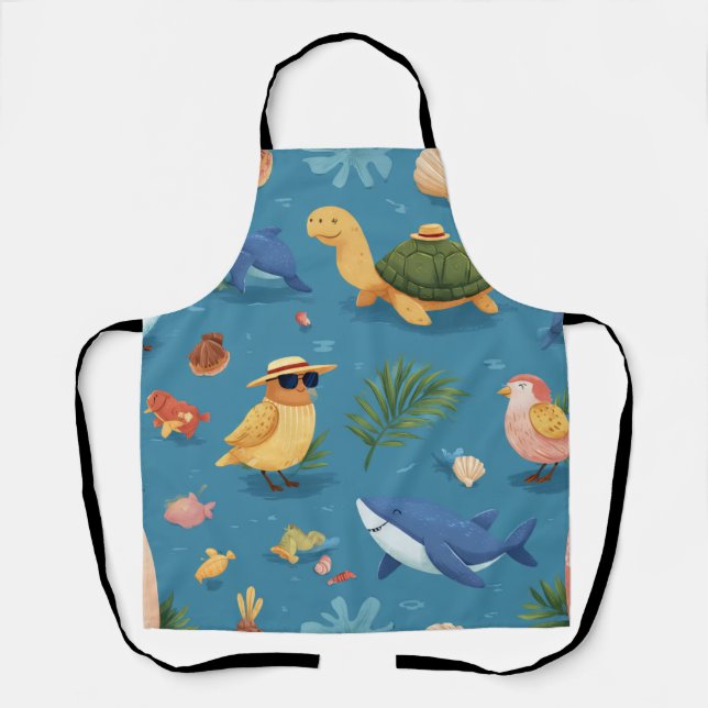 Island Sunset All-Over Print Apron Gift (Front)