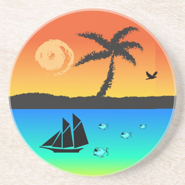 Island Sunset Coaster (Front)