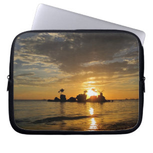 island sunset laptop sleeve