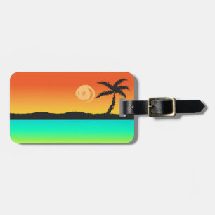 Island Sunset Luggage Tag
