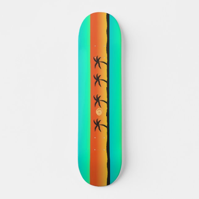 Island Sunset Skateboard (Front)