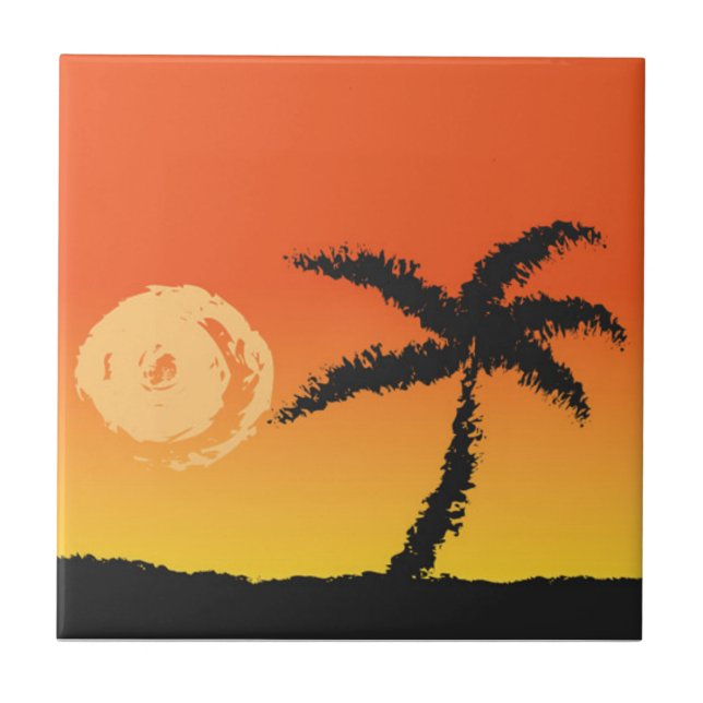 Island Sunset Tile (Front)