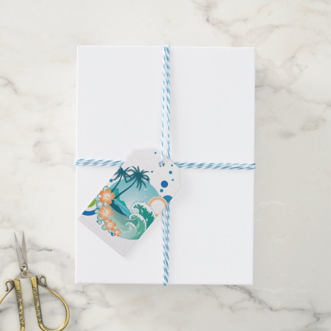 Island Surf Gift Tag (With Twine)