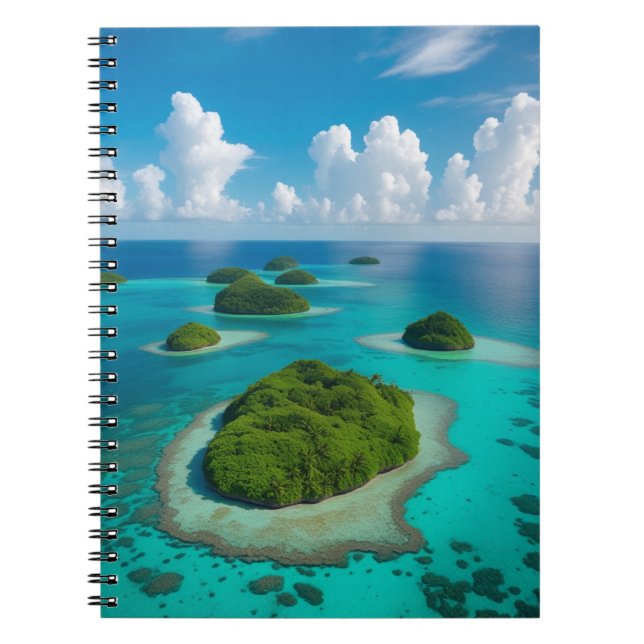 "Island Thoughts: Tropical Archipelago  Notebook (Front)