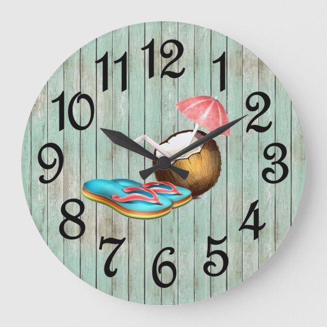 Island Time Large Clock (Front)