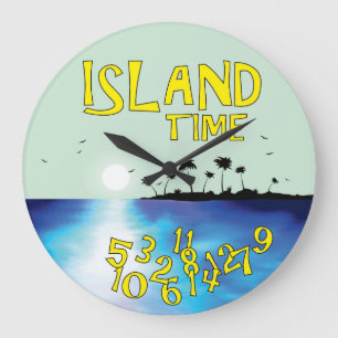 Island Time Large Clock