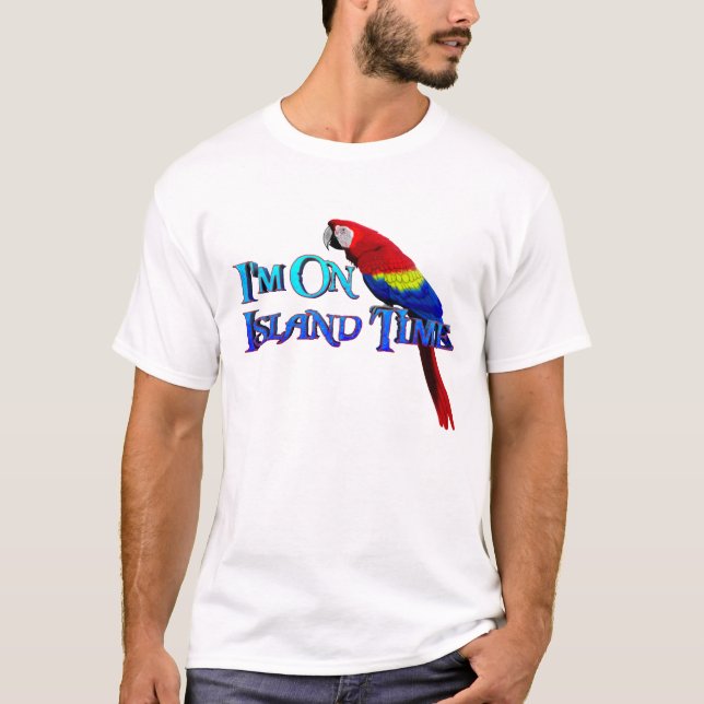 Island Time Parrot T-Shirt (Front)