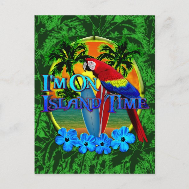 Island Time Sunset Postcard (Front)