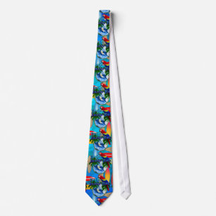 Island Time Surfing Tie