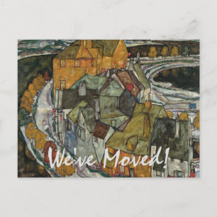 Island Town by Egon Schiele, Change of Address Announcement Postcard