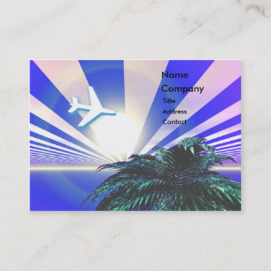 Island Travel Blue Business Card