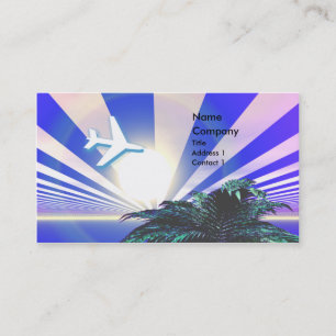 Island Travel Blue Business Card
