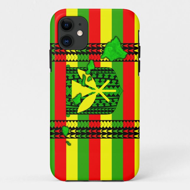 Island Tribal Kanaka Maoli Flag Case-Mate iPhone Case (Back)