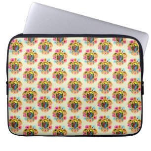 Island Tropical Sea Turtles Floral Laptop Sleeve