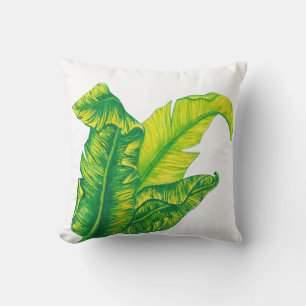 Island Tropicana Gold Leaves Cushion
