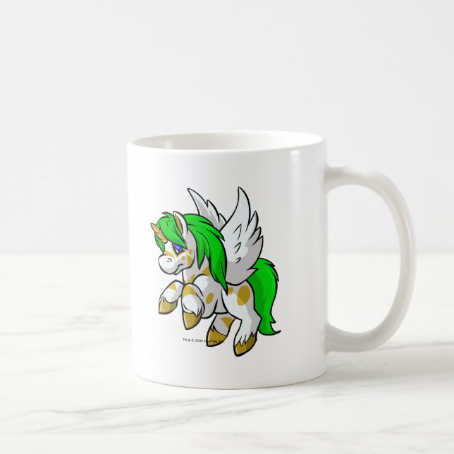 Island Uni flying over Mystery Island Coffee Mug (Right)