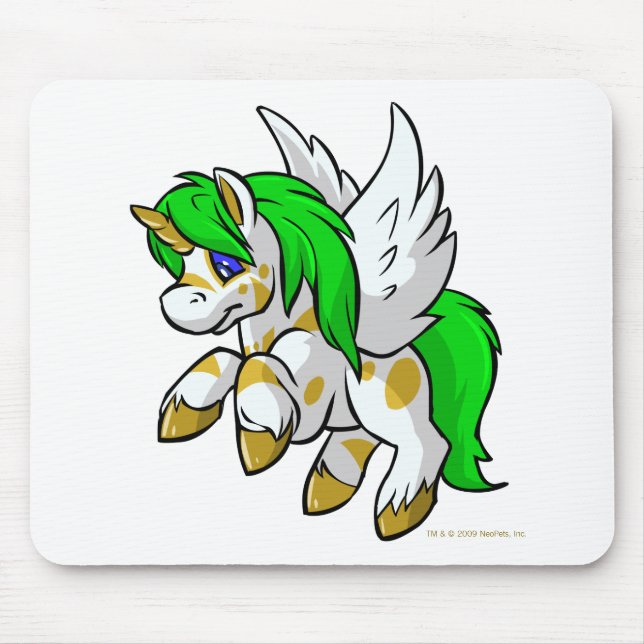 Island Uni flying over Mystery Island Mouse Pad (Front)