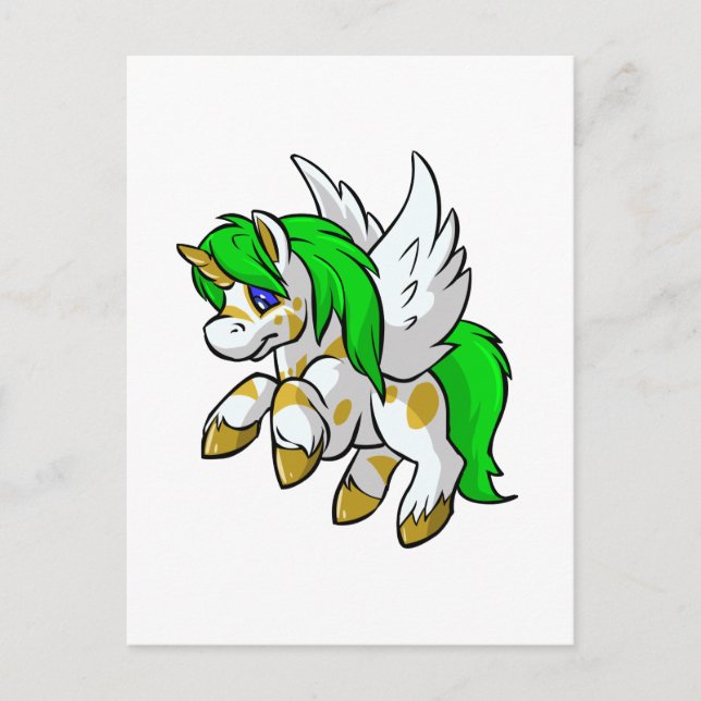 Island Uni flying over Mystery Island Postcard (Front)