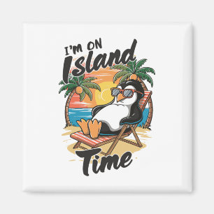 Island Vacation Tropical Travel Relax Time Penguin Magnet