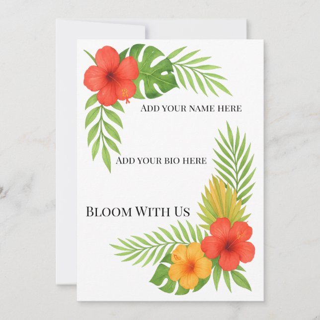 Island vibes for your unforgettable celebration holiday card (Front)
