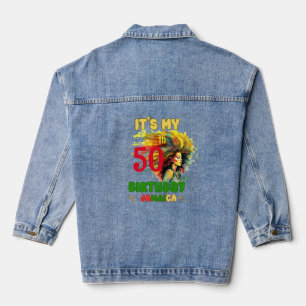 Island Vibes Jamaica Birthday Girl Group Matching Denim Jacket