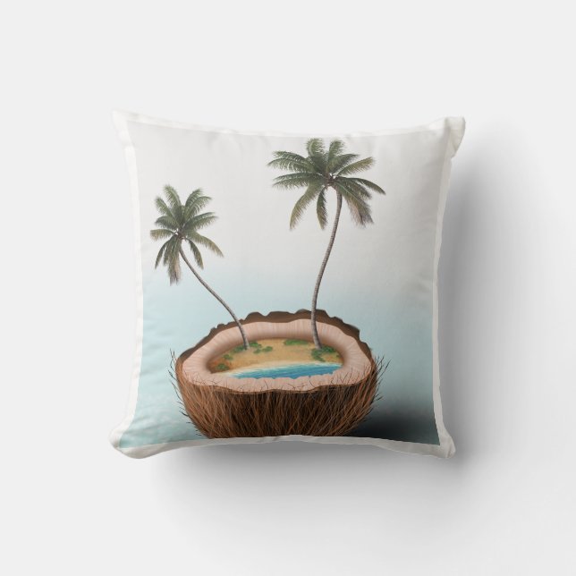 Island Vibes Throw Pillow (Front)