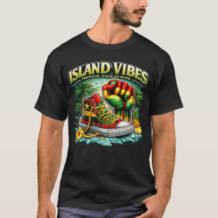 Island Vibes Tropical Graphic T-Shirt