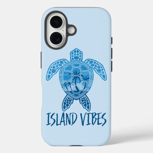 Island Vibes Tropical Sunset Sea Turtle Design Case-Mate iPhone Case (Back)