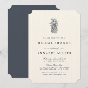 Island Vintage Pineapple Bridal Shower Invitation