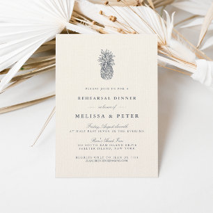 Island Vintage Pineapple Rehearsal Dinner Invitation