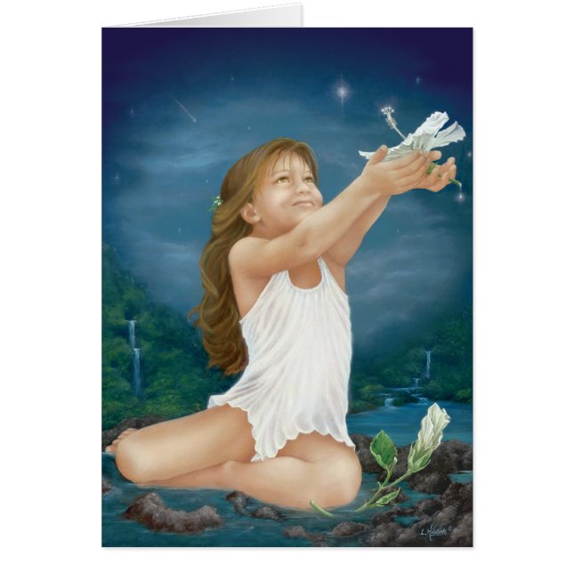 "Island Wishing" oil painting by Lori Higgins (Front)