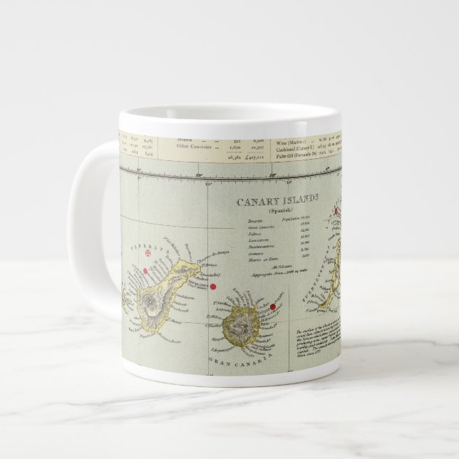 Islands, Atlantic Ocean Large Coffee Mug (Front Left)