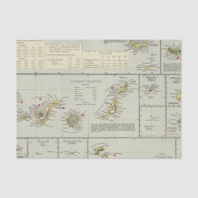 Islands, Atlantic Ocean Tissue Paper (Front)
