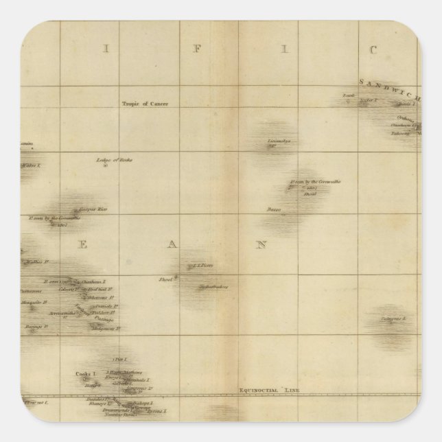Islands in the Pacific Ocean Square Sticker (Front)