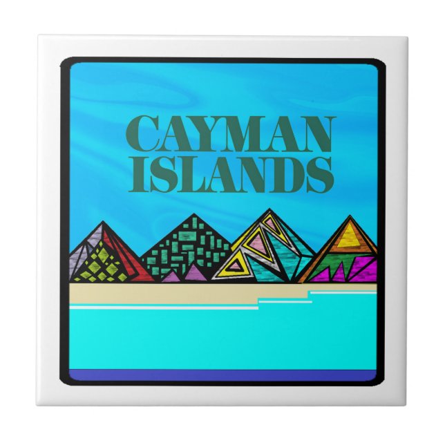 Islands love Caymans Ceramic Tile (Front)