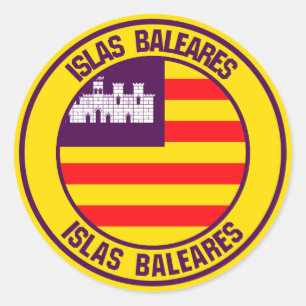 Islas Baleares Round Emblem Classic Round Sticker