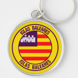 Islas Baleares Round Emblem Key Ring